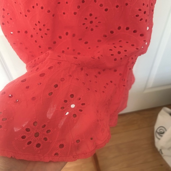 Coral Eyelet Dress - Picture 3 of 4
